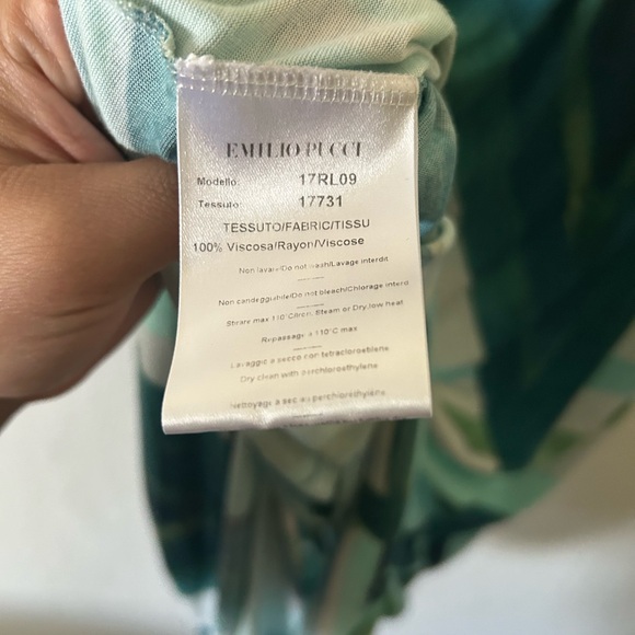 Emilio Pucci Green Patterned Fabric - Picture 3 of 8